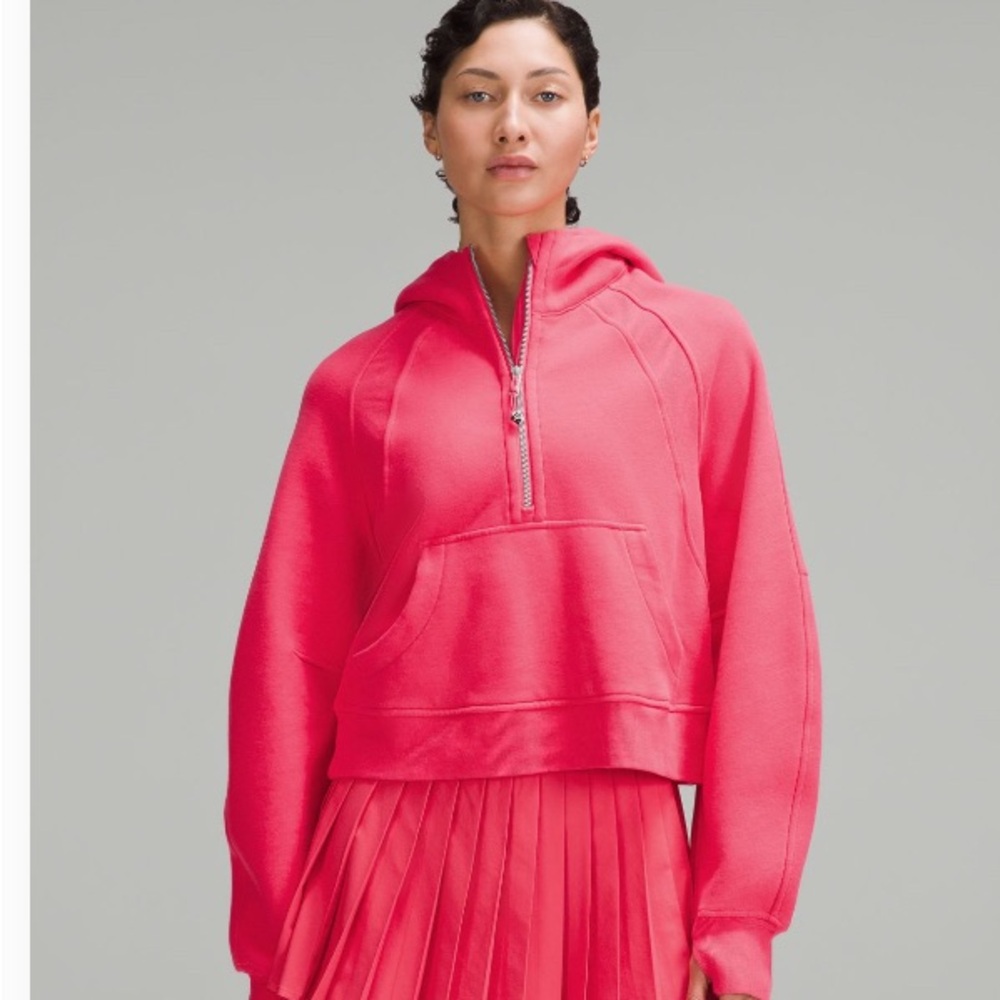 Scuba Cropped Half Zip - Lipgloss Pink by lululemon athletica